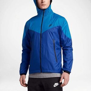 NEW Mens XXL NIKE Sportswear Windrunner Full Zip up Jacket Logo 917809-435 Blue
